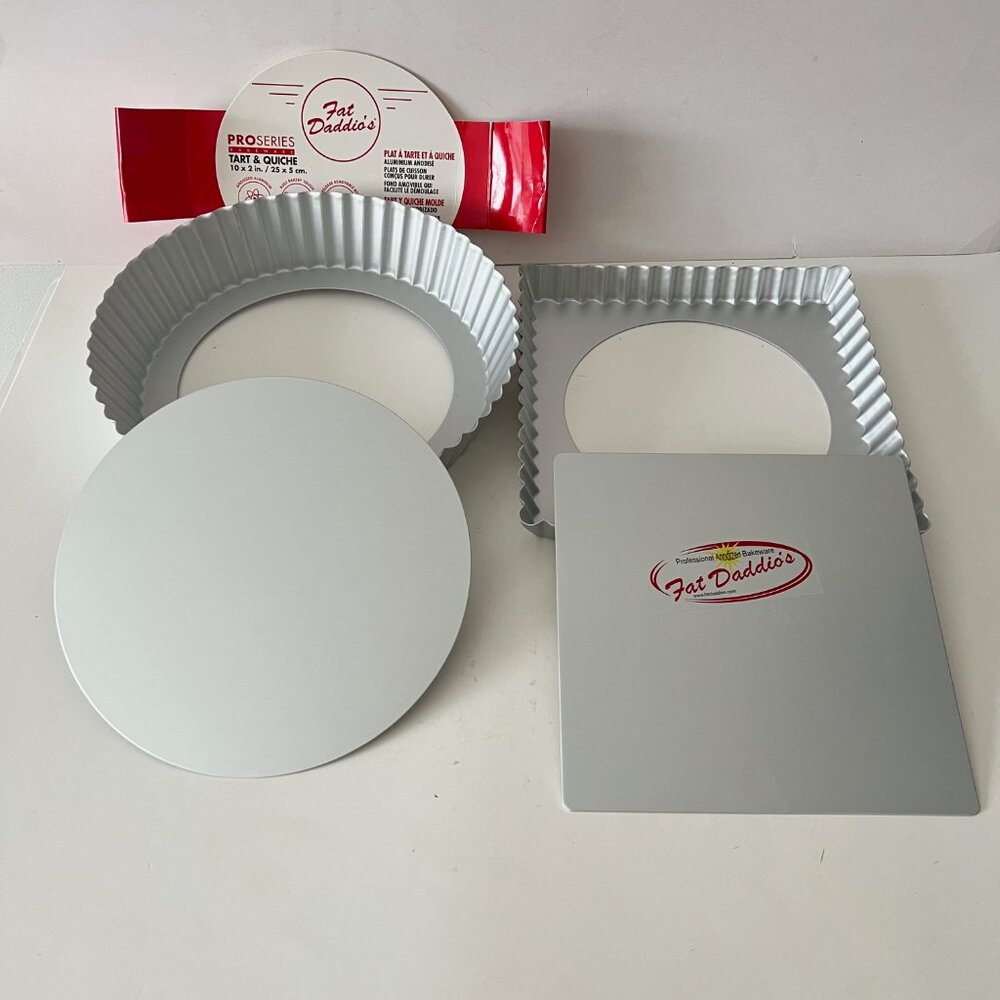 NEW ProSeries Fluted Removable Bottom Fat Daddio's Tart / Quiche Pans-Set of two - Picture 10 of 17